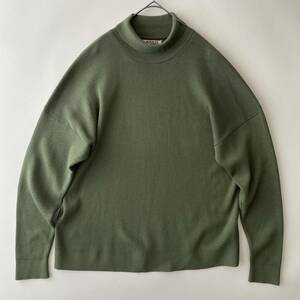 【美品】AURALEE -Super Fine Wool Ski Knit Turtle Neck- size/3 オーラリー スキーニット セーター ウール オリーブ olive sweater