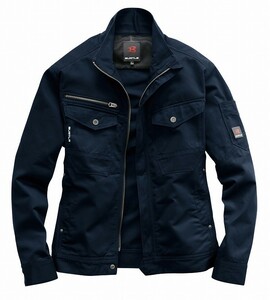 バートル 8101 長袖ジャケット ネイビー 4Lサイズ 防塵 綿素材 作業服 作業着 8101シリーズ