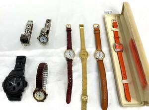 腕時計 アクセサリー 箱付きまとめ 大量 セット ORIENT AUREOLE ELARTZ JhonnyBluse NOEVIR G-SHOCK HM PlusVendome QUARTZ レトロ USED品