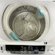 23C246_ジC 日立 HITACHI 洗濯機 白い約束 NW-R704 洗濯7kg ステンレス槽 縦型 2019年製 中古 _画像3