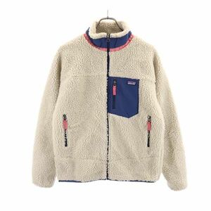 パタゴニア アウトドア 長袖 ボアジャケット XXL16-18 ベージュ系 patagonia ロゴ キッズ 231104