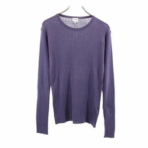 アルマーニコレッツォーニ シルクブレンド 長袖 ニット 50 パープル系 ARMANI COLLEZIONI セーター メンズ 231110