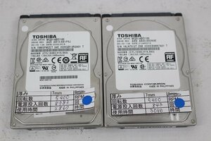 TOSHIBA MQ01ABD100 1TB 2.5 HDD SATA 動作品 2個セット☆