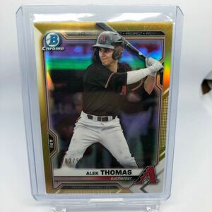 【50枚限定】Alek Thomas Bowman Chrome 2021 Gold Refractor Arizona Diamondbacks アレク・トーマス アリゾナ・ダイヤモンドバックス