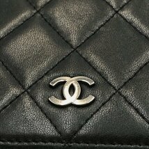 シャネル CHANEL マトラッセ ココマーク 二つ折り 長財布 ブラック ラムスキン レディース 財布 服飾小物 fe ABA1_画像2