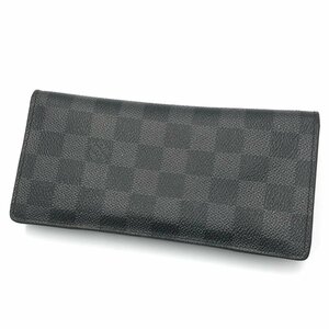 ルイヴィトン LOUIS VUITTON LV 二つ折り長財布 ポルトフォイユ ブラザ ダークグレー ダミエグラフィットキャンバス メンズ N62665 fe ABC2