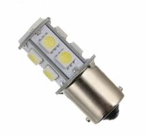 24V S25 180°平行ピン BA15S LED 13連 5050 シングル 1156 バックランプ サイドマーカー トラック ホワイト 白 10個セット No,La7_画像4