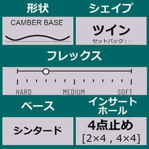 23-24 SIMS NUB (JP LTD.) VOLT WIDE153.5cm シムス ナブ オールラウンド カービング 日本正規品 メンズ スノーボード 板単体 キャンバー_画像4