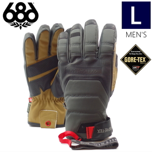 ○22-23 686 MENS GORE-TEX APEX GLOVE カラー:CHARCOAL COLORBLOCK Lサイズ シックスエイトシックス スキー スノーボード