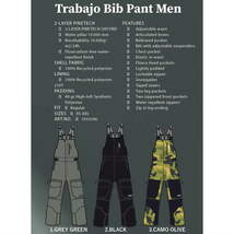 ● CLWR Trabajo Bib PNT GREY GREEN XLサイズ メンズ スノーボード スキー パンツ PANT ビブパンツ 23-24 日本正規品_画像6