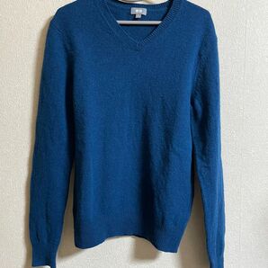 ユニクロ ニット ウール セーター ブルー Sサイズ