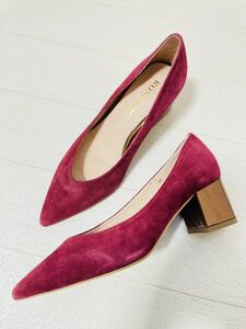 ROSE BUD( rose bat ) purple series original leather suede tea n key pumps 36(23 centimeter corresponding ) beautiful goods real leather 