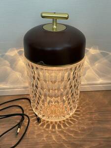 どんぐり　型　【即決】　ランプ　クリスタル　ガラス　充電式 ドングリ　テーブルランプ　バカラ　サンルイ