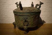 【GE】R499【コレクター所蔵品】時代 青銅蓋物 /中国古玩 朝鮮美術 骨董品 時代品 美術品 古美術品 銅器_画像3