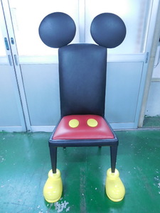 [ chair ] Mickey Mouse ( one leg ) only ( super-rare thing ) rare goods ( America made )USED