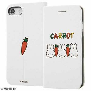 iPhone SE 第3世代 第2世代 8 7 手帳型ケース ミッフィー CARROT カバー マグネット スマート カードポケット 可愛い かわいい