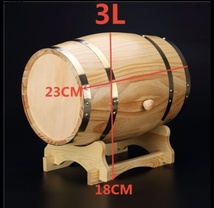 ３L オーク樽 醸造装飾 ワイン樽 樽バケツ 醸造 木製 ワインバレル_画像2