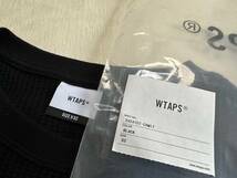 23秋冬　サイズ02 （Mサイズ）　ブラック　WAFFLE 02 / LS / CTPL　ダブルタップス　WTAPS　232ATDT-CSM17_画像6