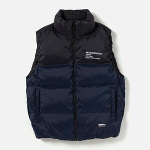 2023秋冬　新作　NAVY　Mサイズ　CLASSIC DOWN VEST 　ネイバーフッド　NEIGHBORHOOD　232TSNH-JKM05　ダウン