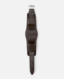 2023秋冬　新作　ブラウン　LEATHER EMB WATCH BAND　NEIGHBORHOOD　ネイバーフッド　232WKNH-AC01　腕時計バンド