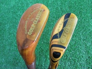 (中古) 状態良　希少ヒッコリーパター2本セット　Golf Classics　St.Andrews　セントアンドリュース　木製パター　(桜店)　