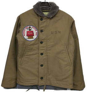 【絶版】BUZZ RICKSON'SxPEANUTS/バズリクソンズ/スヌーピー「N-1 DECK JACKET/デッキジャケット/S/BR12031/BR13626」東洋エンタープライズ