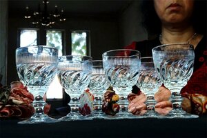 1840年頃~ BACCARAT CHARLES X オールドバカラ クリスタルグラス フレンチ アンティーク ワイングラス 硝子器 グラスセット 検) ST LOUIS