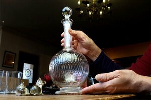 1920年頃 BACCARAT カラフ デカンタ デキャンター アンティーク オールドバカラ クリスタルグラス ビンテージワイングラス