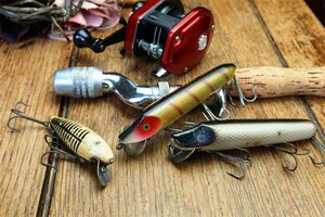 OLD HEDDON VAMP RUNT ウッドルアーセット / ABU 道楽 ハトリーズ BALSA50 ZEAL ザウルス UMCO FWNWICK スミス 世代の昭和レトロ釣人に