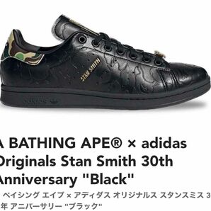 27.0 新品未開封A BATHING APE × adidas StanSmith 黒 