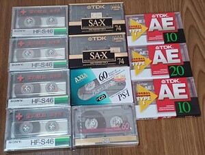 未開封 カセットテープ SONY TDK 富士フイルム ノーマルポジション ハイポジション 11点セット