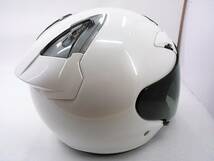 【送料無料】美品 SHOEI ショウエイ J-FORCEⅢ J-FORCE3 Jフォース3 CRYSTAL WHITE クリスタルホワイト XLサイズ スモークシールド付き_画像6