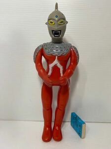 大サイズ！★マルサン★ウルトラセブン★昭和レトロ★ソフビ人形 ２９．５ｃｍ 放映当時物 版権有 現状