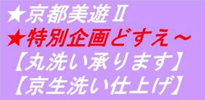 ◇京都美遊◇00【京生洗い】【着物と帯のお手入れ・丸洗いクリーニングを特別価格にて承ります。しみ抜きのお見積もりは無料にて致します】