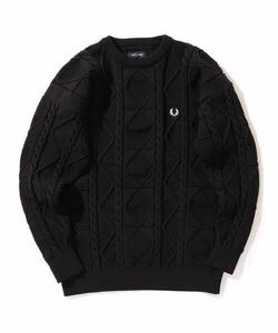 フレッドペリー FRED PERRY Cable Crewneck Knit クルーネックケーブルニット M