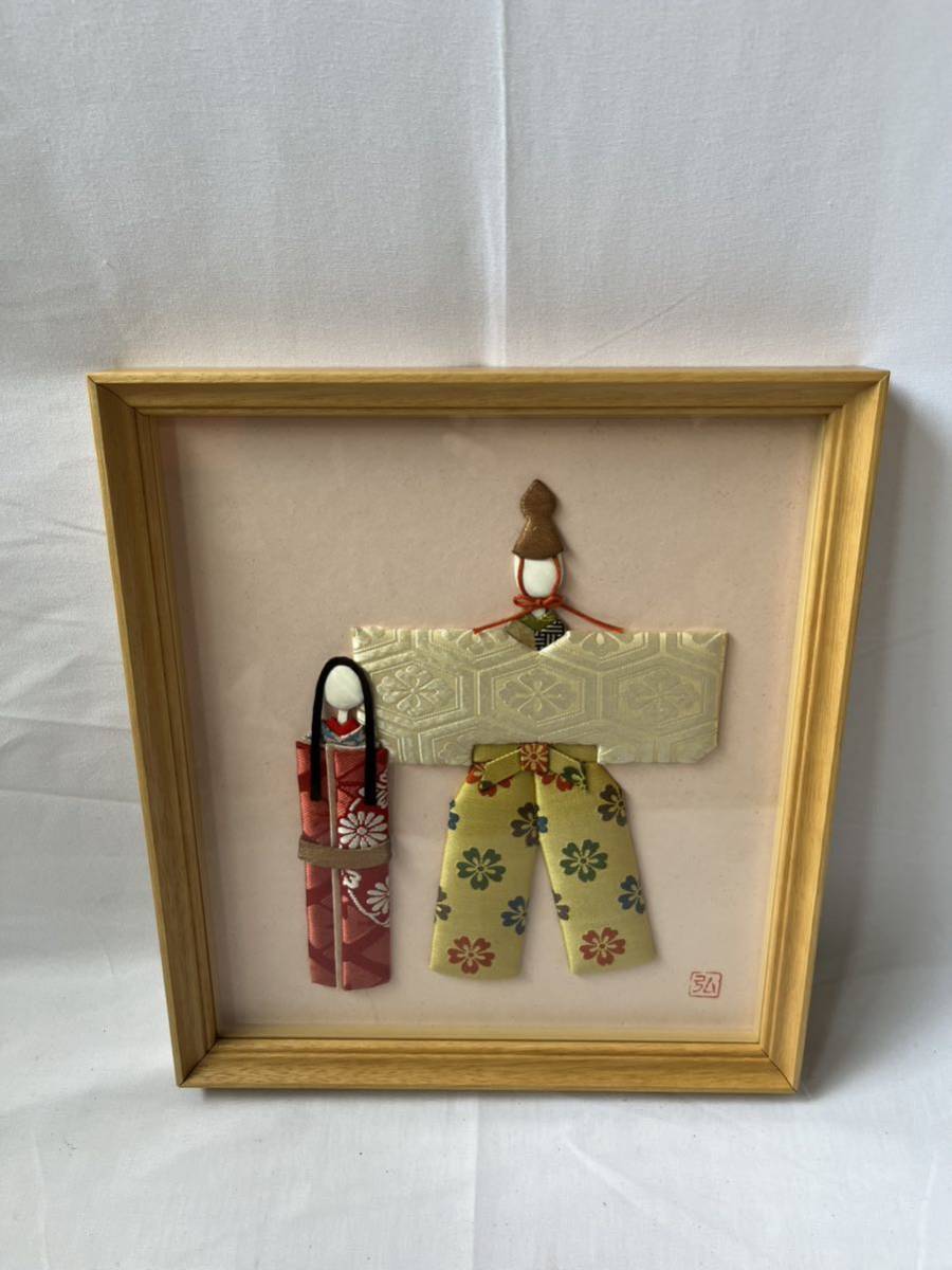 [Good condition] Pressed picture Hina doll, antique, collection, miscellaneous goods, others