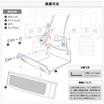 ホンダ ハンターカブ CT125 (JA55, JA65) 用 エンブレムステーキット (大) 61401-MC9-670 バイク パーツ MOTOLINE HONDA MOTOLINE_画像5