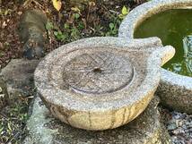 石臼　下臼のみ　47×40×13cm　重量35㎏　日本庭園　庭石　添景物　天然石_画像3
