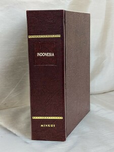 ♪１円～【希少】外国切手 インドネシア切手　1900年～1995年　MINKUS ミンクス 切手帳１冊　切手コレクション アルバム　198頁