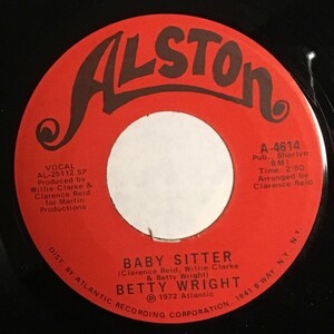 Betty Wright - Baby Sitter - Alston ■ soul funk 45 試聴