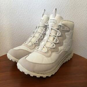 24.0cm（US7.0）｜MERRELL メレル アントラ 3 サーモ ミッド ウォータープルーフ 067776 白 ボア 防寒 防水 サイドジップ (新品)(正規品)