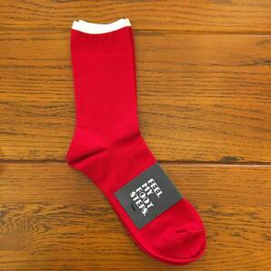 25-27cm メンズ 靴下 ソックス 赤 FEEL MY FOOT STEPS 日本製 プレゼント ギフト (新品)(正規品)