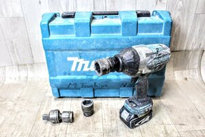 【現状品】makita マキタ 18V 充電式インパクトレンチ TW1001D ケース、バッテリー、ソケット付属　13A1945