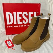 新品 本物 正規品 DIESEL ディーゼル メンズ レザー サイドゴアブーツ_画像1