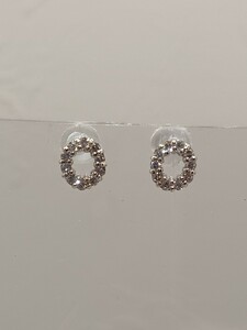  ☆K18wg★天然ダイヤ0.10ct☆ピアス☆58