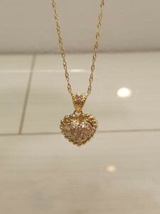 ★☆k18yg★天然ダイヤ0.29ct ☆ネックレス40mm ペンダント☆30