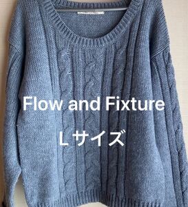 セーター　レディース　L ケーブルニット　Flow and Fixture