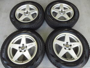 KTS 17インチ×7J+38 114.3/5H 225/65R17 ピレリ アイスアシンメトリコ 中古スタッドレスセット ハリアー RAV4 エクストレイル 