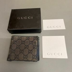 GUCCI グッチ 折りたたみ財布 メンズ 箱入り ※汚れや傷等あり。