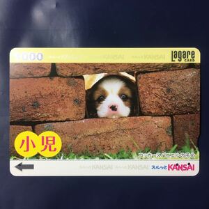 2011年4月1日発売柄ー「コッカースパニエルの子犬(小児)」ー阪急ラガールカード(使用済スルッとKANSAI)